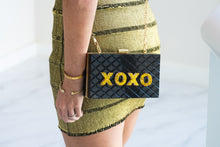 Load image into Gallery viewer, Jet Black XOXO Clutch