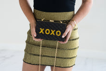 Load image into Gallery viewer, Jet Black XOXO Clutch