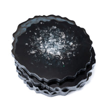 Load image into Gallery viewer, Midnight Blue Geode Cocktail Coaster Set