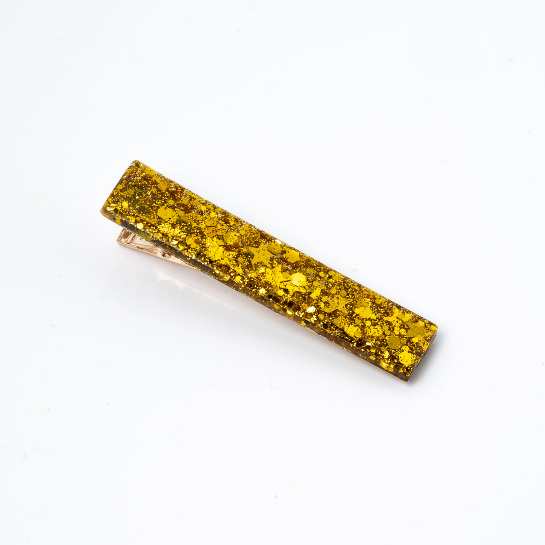 Glimmering Gold Bar Hair Clip