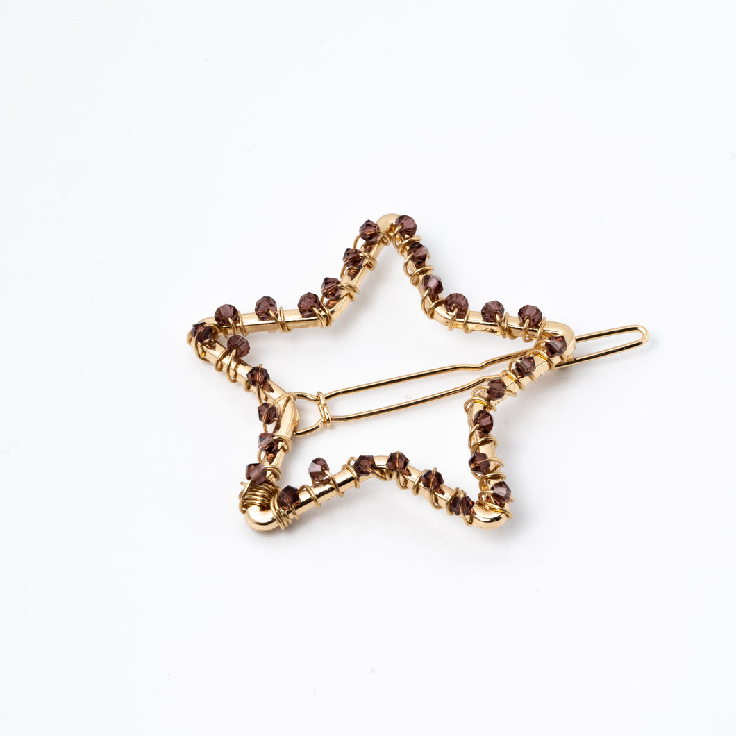 Burgundy Star Clip