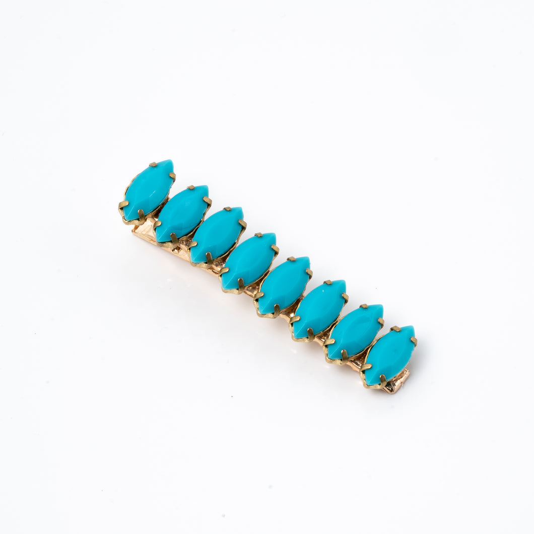Crystal Turquoise Hair Clip