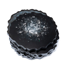 Load image into Gallery viewer, Midnight Blue Geode Cocktail Coaster Set
